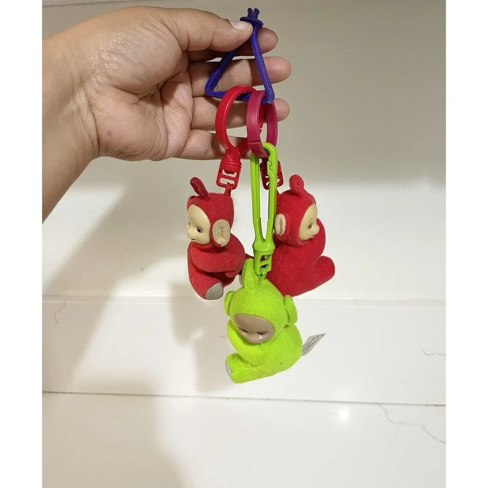 vintage‎ lot of 3 Teletubbies with key chain